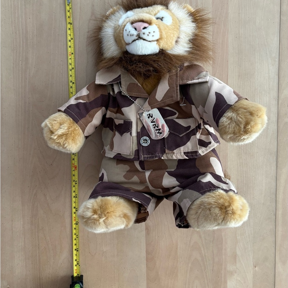 BUILD A BEAR. Military Bear w/Camouflage Uniform. “Roar” Sound in Left Paw. - Picture 6 of 7